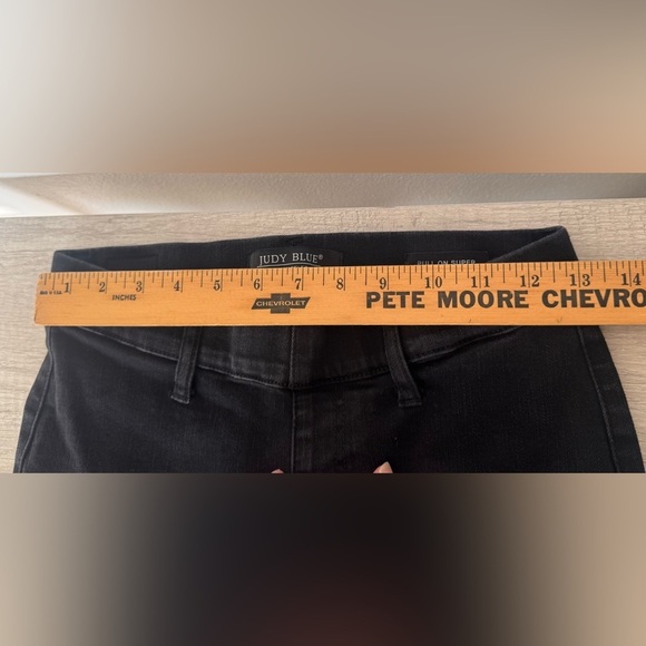 Judy Blue Black High Rise Super Flare Denim Pull On Stretch Size 3 / 26 - Picture 8 of 10